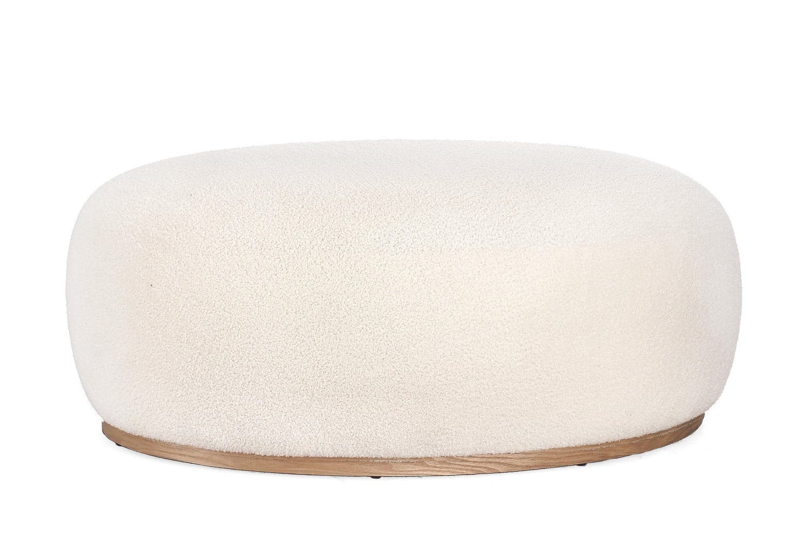 Pouf "Blerina" struttura in MDF rivestimento in poliestere effetto lana per interno in Ottomane e poggiapiedi Decor Space - Altamura, commercioVirtuoso.it