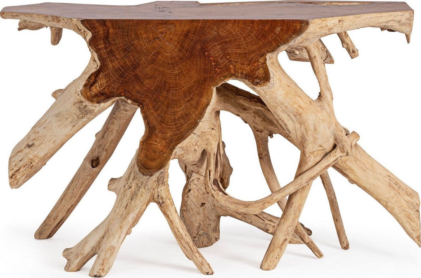 Consolle "Lisandra" struttura in radici di teak originali per decorazioni ambienti in Credenze Decor Space - Altamura, commercioVirtuoso.it