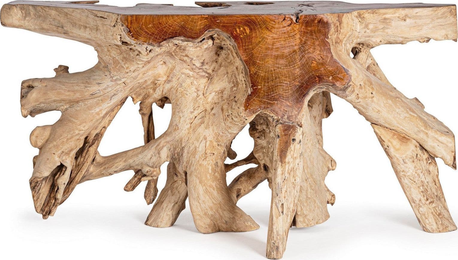 Consolle "Lisandra" struttura in radici di teak originali per decorazioni ambienti in Credenze Decor Space - Altamura, commercioVirtuoso.it