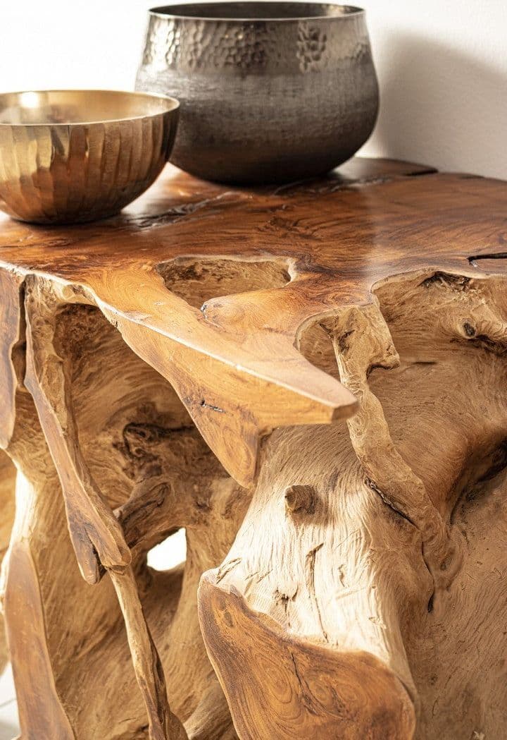 Consolle "Lisandra" struttura in radici di teak originali per decorazioni ambienti in Credenze Decor Space - Altamura, commercioVirtuoso.it