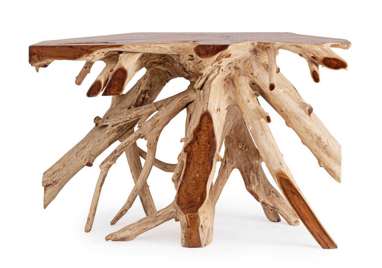 Consolle "Lisandra" struttura in radici di teak originali per decorazioni ambienti in Credenze Decor Space - Altamura, commercioVirtuoso.it