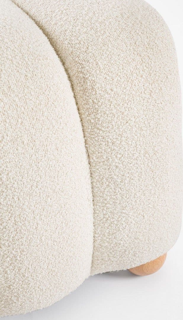 Panca "Zora" struttura in MDF rivestimento in poliestere effetto boucle' in Panche contenitore Decor Space - Altamura, commercioVirtuoso.it