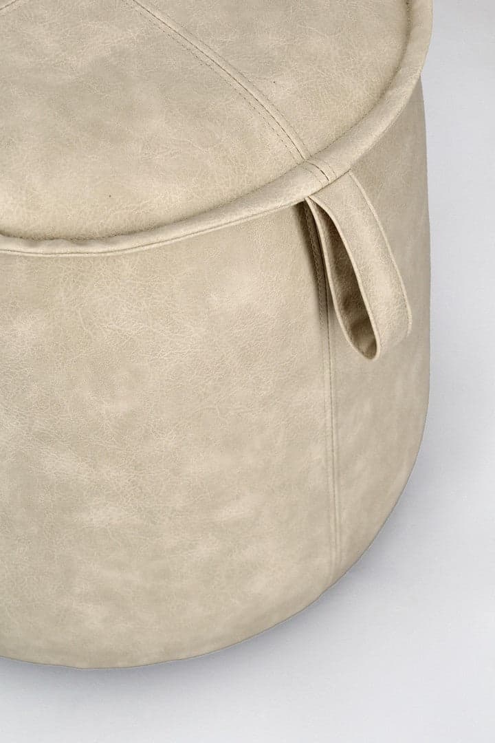 Pouf "Rudina" struttura in MDF rivestimento in semi pelle per interno in Ottomane e poggiapiedi Decor Space - Altamura, commercioVirtuoso.it
