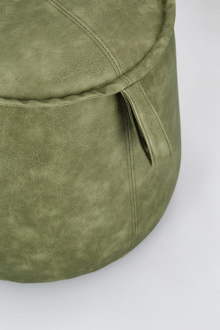 Pouf "Rudina" struttura in MDF rivestimento in semi pelle per interno in Ottomane e poggiapiedi Decor Space - Altamura, commercioVirtuoso.it