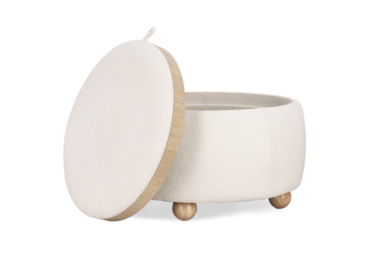 Pouf "Irisha" sgabello contenitore struttura in MDF rivestimento in poliestere per interno in Ottomane e poggiapiedi Decor Space - Altamura, commercioVirtuoso.it