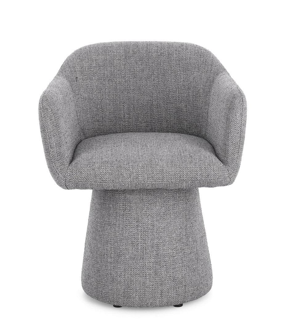 Poltrona girevole "Lottie" base in compensato e schienale in acciaio per interno in Poltrone Decor Space - Altamura, commercioVirtuoso.it