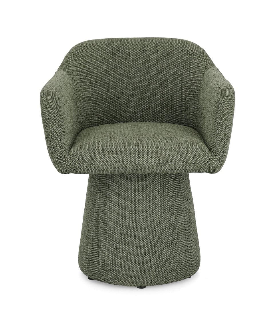 Poltrona girevole "Lottie" base in compensato e schienale in acciaio per interno in Poltrone Decor Space - Altamura, commercioVirtuoso.it