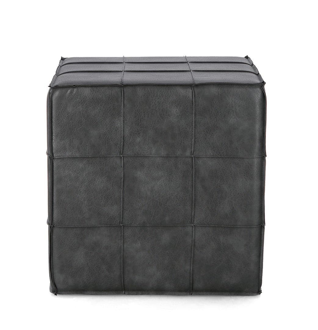 Pouf "Larisa" struttura in MDF rivestimento in semilpelle per interno in Ottomane e poggiapiedi Decor Space - Altamura, commercioVirtuoso.it