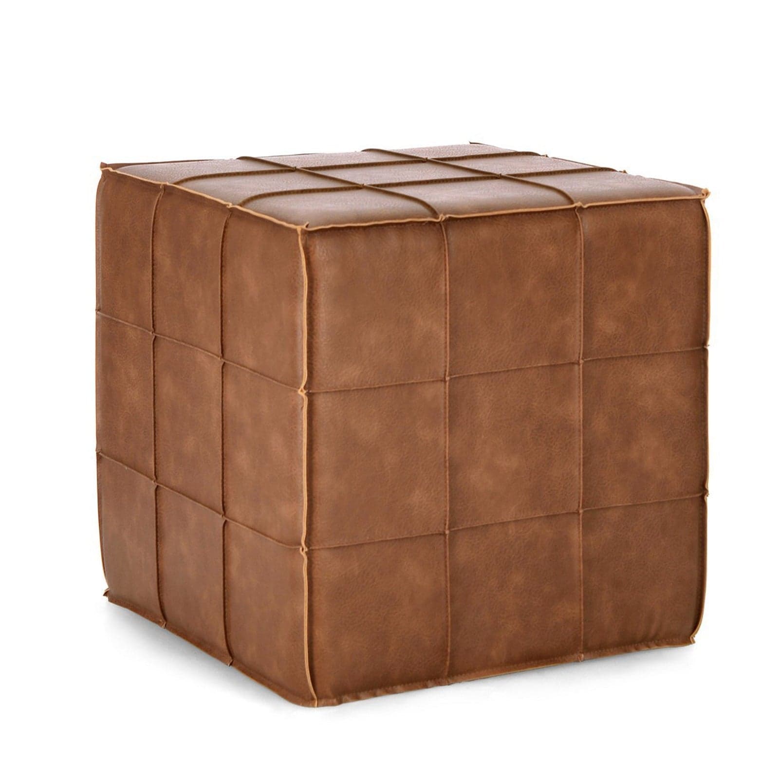 Pouf "Larisa" struttura in MDF rivestimento in semilpelle per interno in Ottomane e poggiapiedi Decor Space - Altamura, commercioVirtuoso.it
