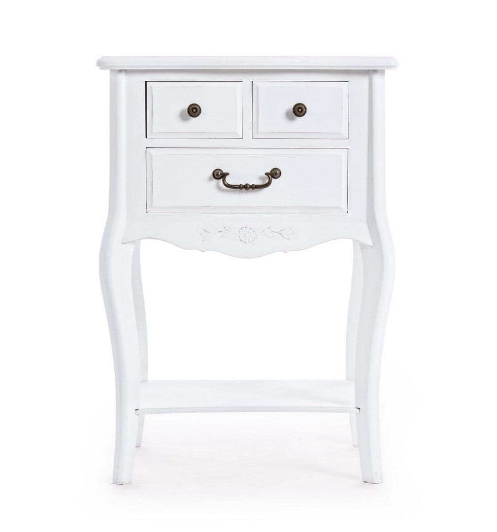 Mobiletto "Daisy" struttura in legno MDF con 3 cassetti per interni in Comò e cassettiere Decor Space - Altamura, commercioVirtuoso.it