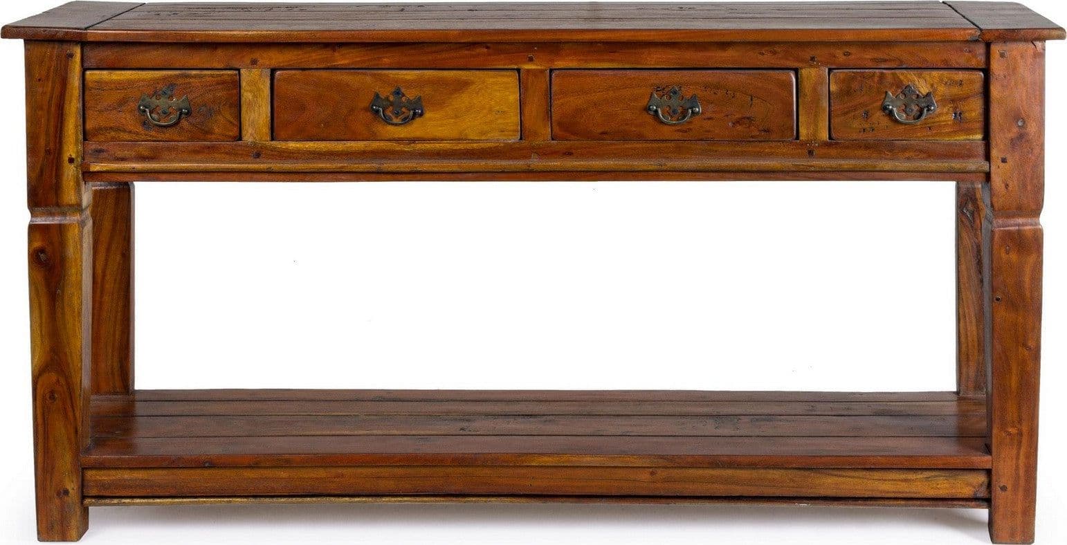 Consolle "Chateaux" con struttura in legno d'acacia indiano massiccio per interni in Credenze Decor Space - Altamura, commercioVirtuoso.it