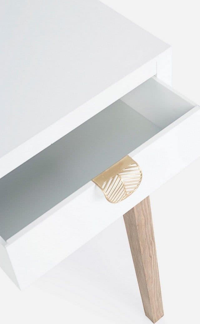 Consolle "Folium" struttura in abete e MDF con 3 cassetti per interni in Credenze Decor Space - Altamura, commercioVirtuoso.it