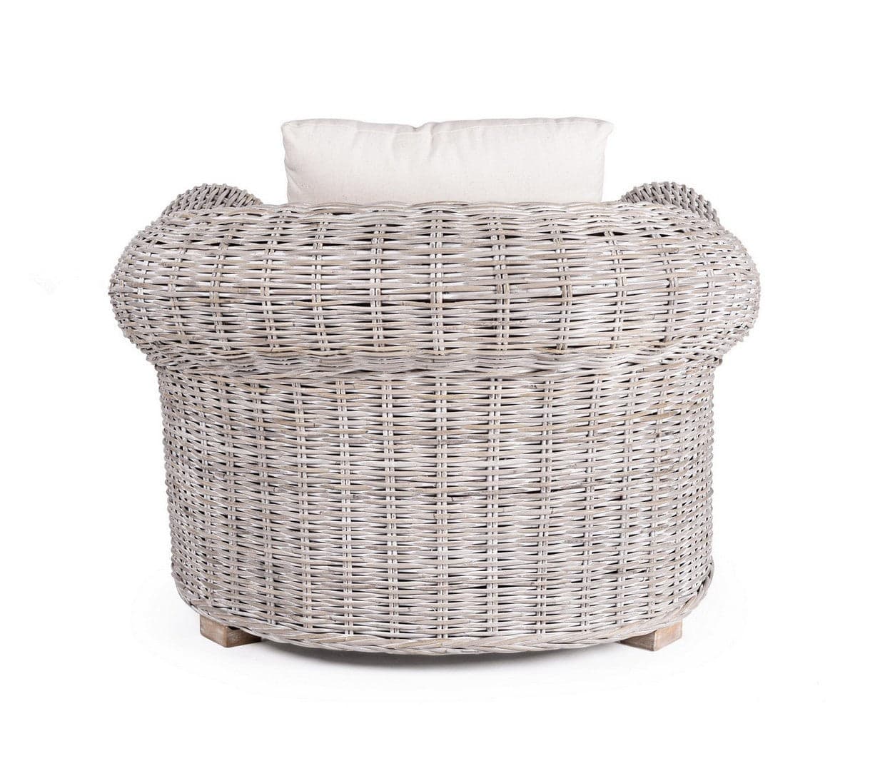 Poltrona "Coba" struttura in rattan intreccio in kubu per interno in Poltrone Decor Space - Altamura, commercioVirtuoso.it