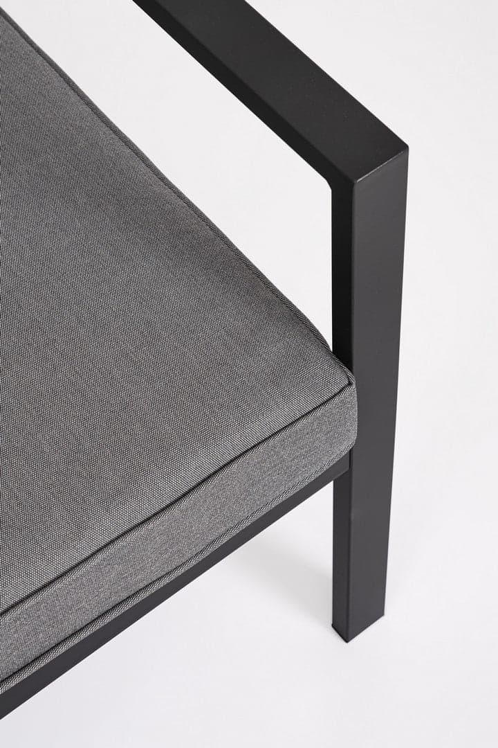 Salotto con poltrone e tavolino "Hilde" struttura in alluminio per veranda e giardino in Set di mobili Decor Space - Altamura, commercioVirtuoso.it