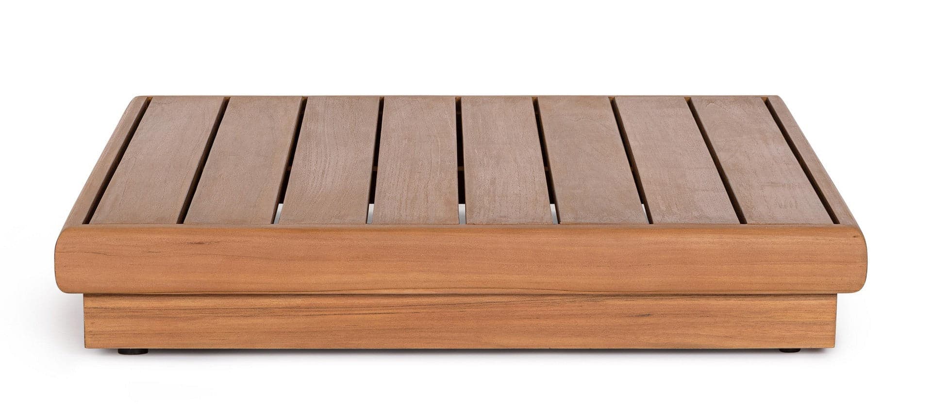 Tavolino "Delgada" struttura in teak per arredo casa 94 x 94 cm in Tavoli standard Decor Space - Altamura, commercioVirtuoso.it
