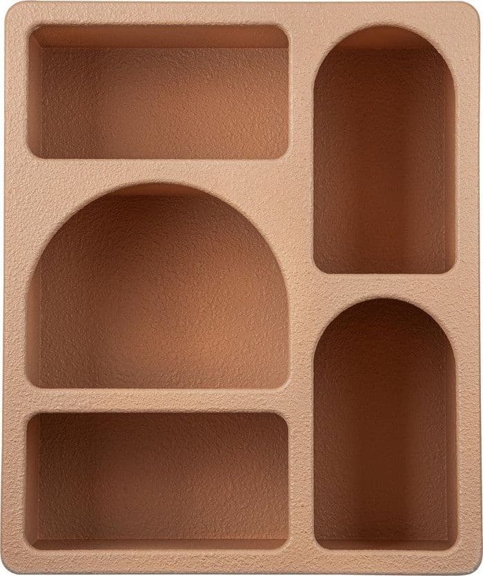 Mensola "Creamy" struttura in legno MDF effetto materico per interno in Librerie Decor Space - Altamura, commercioVirtuoso.it