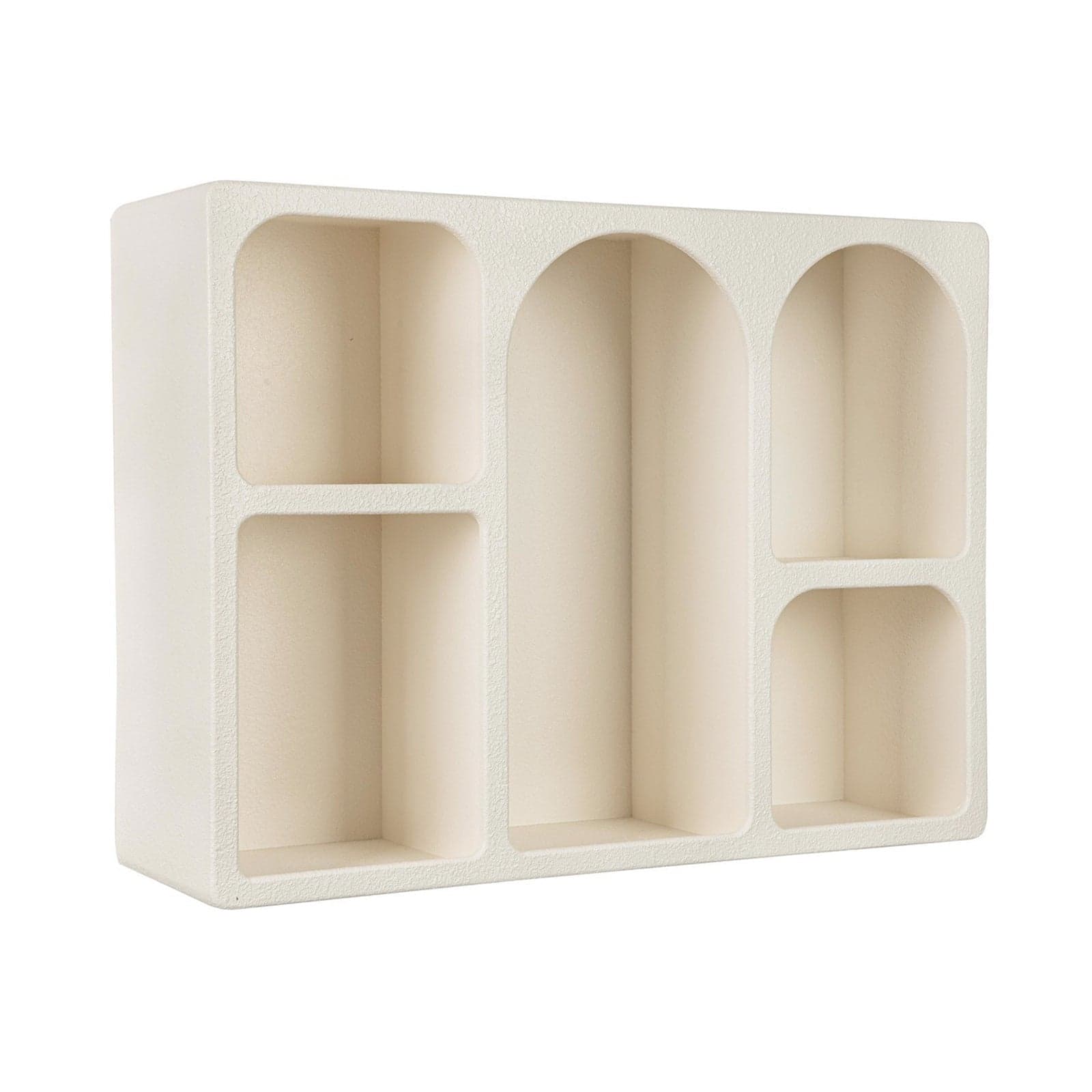 Mensola "Creamy" struttura in legno MDF effetto materico per interno in Librerie Decor Space - Altamura, commercioVirtuoso.it
