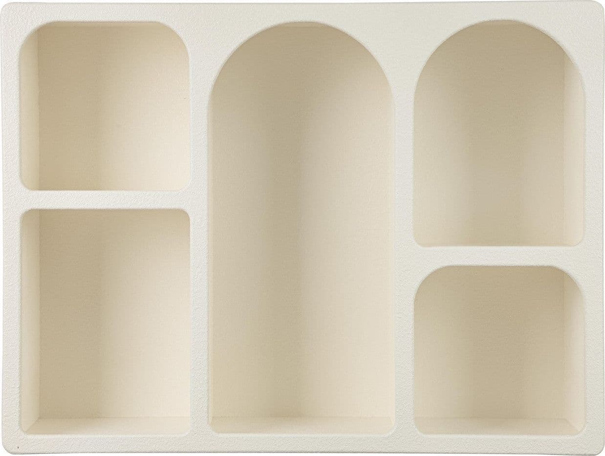 Mensola "Creamy" struttura in legno MDF effetto materico per interno in Librerie Decor Space - Altamura, commercioVirtuoso.it