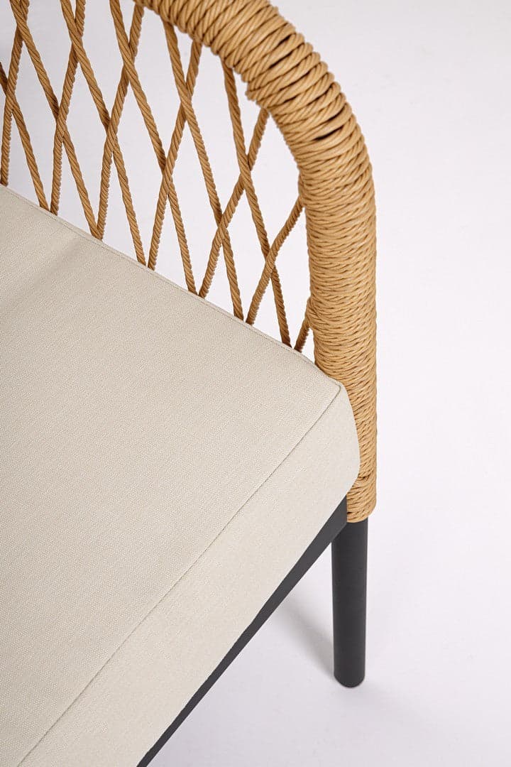 Salotto con poltrone e tavolino "Felipe" struttura in alluminio per veranda e giardino in Set di mobili Decor Space - Altamura, commercioVirtuoso.it