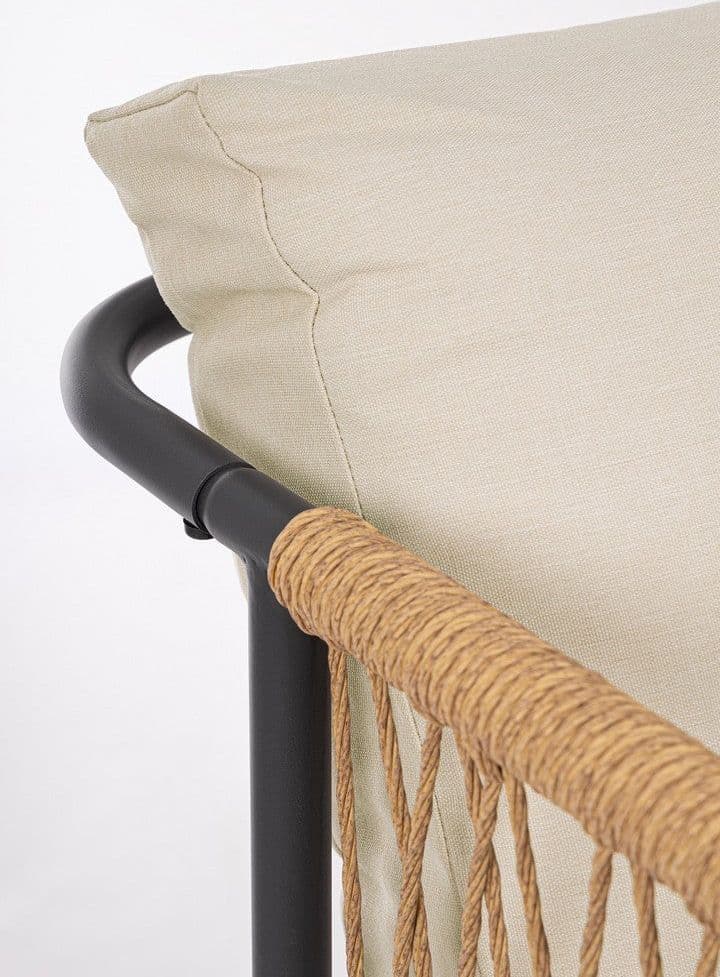 Salotto con poltrone e tavolino "Felipe" struttura in alluminio per veranda e giardino in Set di mobili Decor Space - Altamura, commercioVirtuoso.it