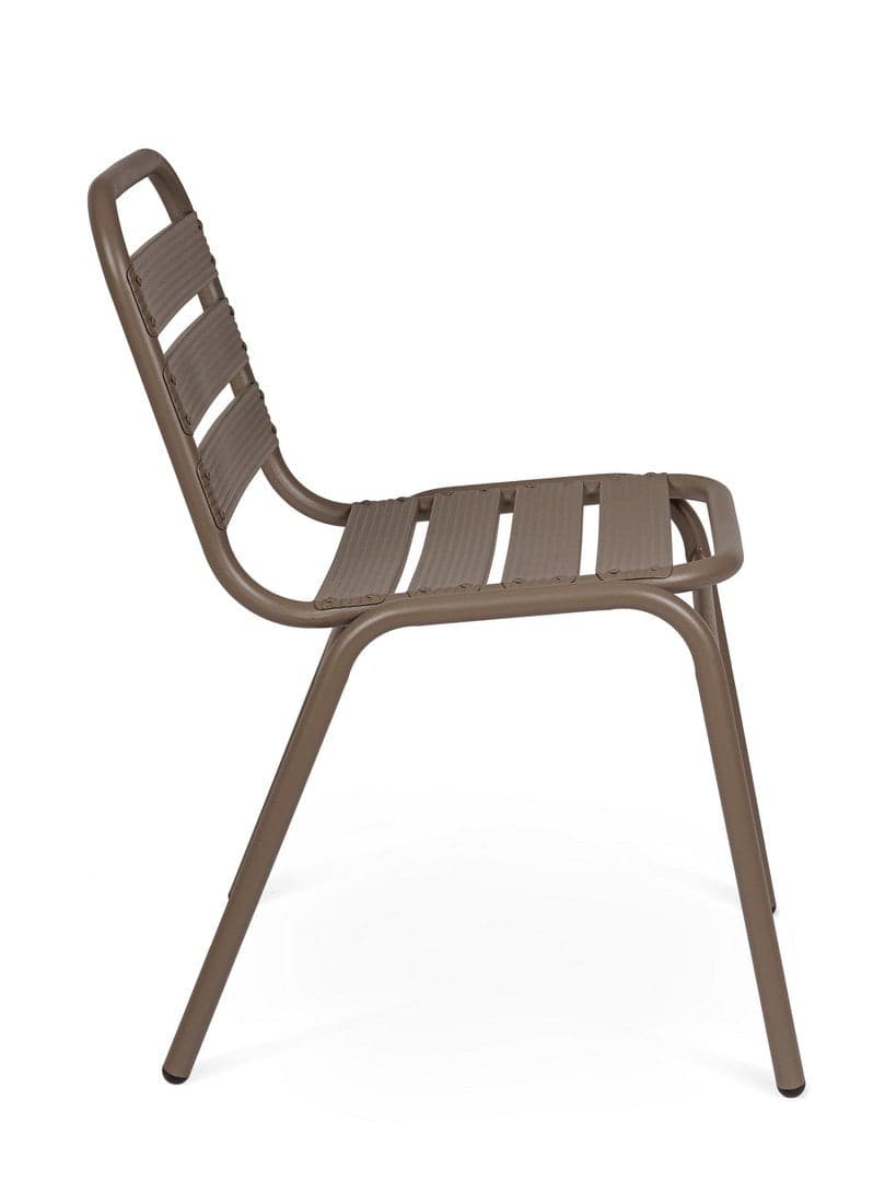 Sedia "David" struttura in acciaio colore cappuccino per interni ed esterni in Sedie Decor Space - Altamura, commercioVirtuoso.it