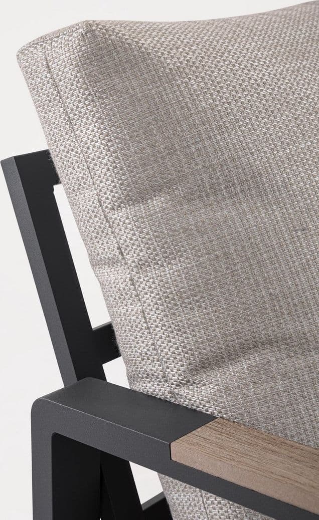 Salotto con poltrone e tavolino "Elna" struttura in alluminio per veranda e giardino in Set di mobili Decor Space - Altamura, commercioVirtuoso.it