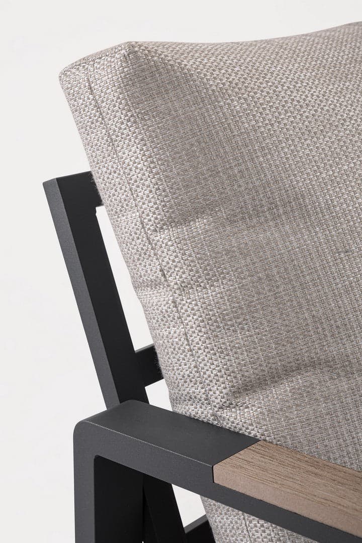 Salotto con poltrone e tavolino "Elna" struttura in alluminio per veranda e giardino in Set di mobili Decor Space - Altamura, commercioVirtuoso.it