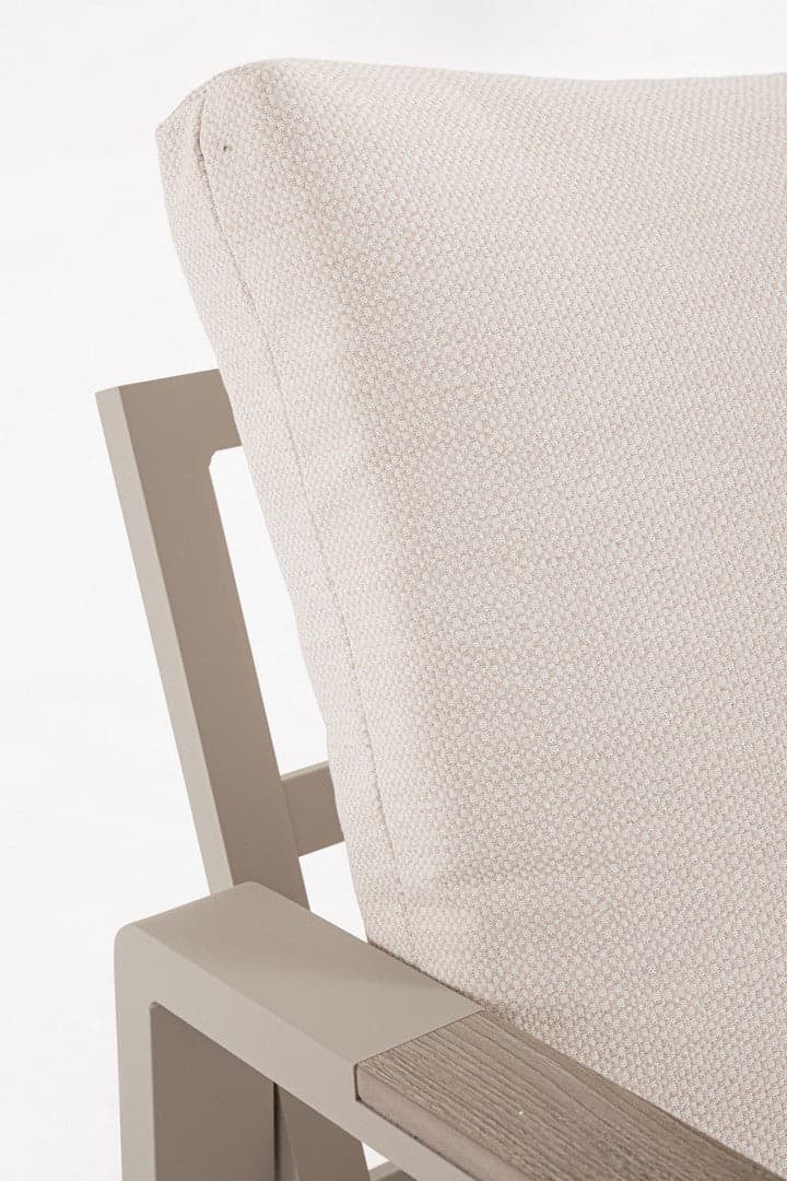 Salotto con poltrone e tavolino "Elna" struttura in alluminio per veranda e giardino in Set di mobili Decor Space - Altamura, commercioVirtuoso.it