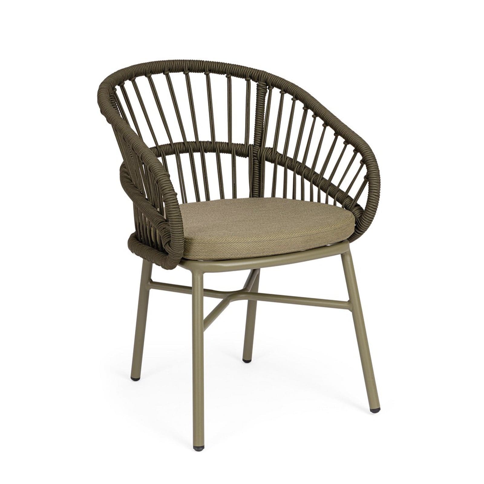 Sedia "Odivelas" struttura in alluminio con cuscino per esterni in Sedie Decor Space - Altamura, commercioVirtuoso.it