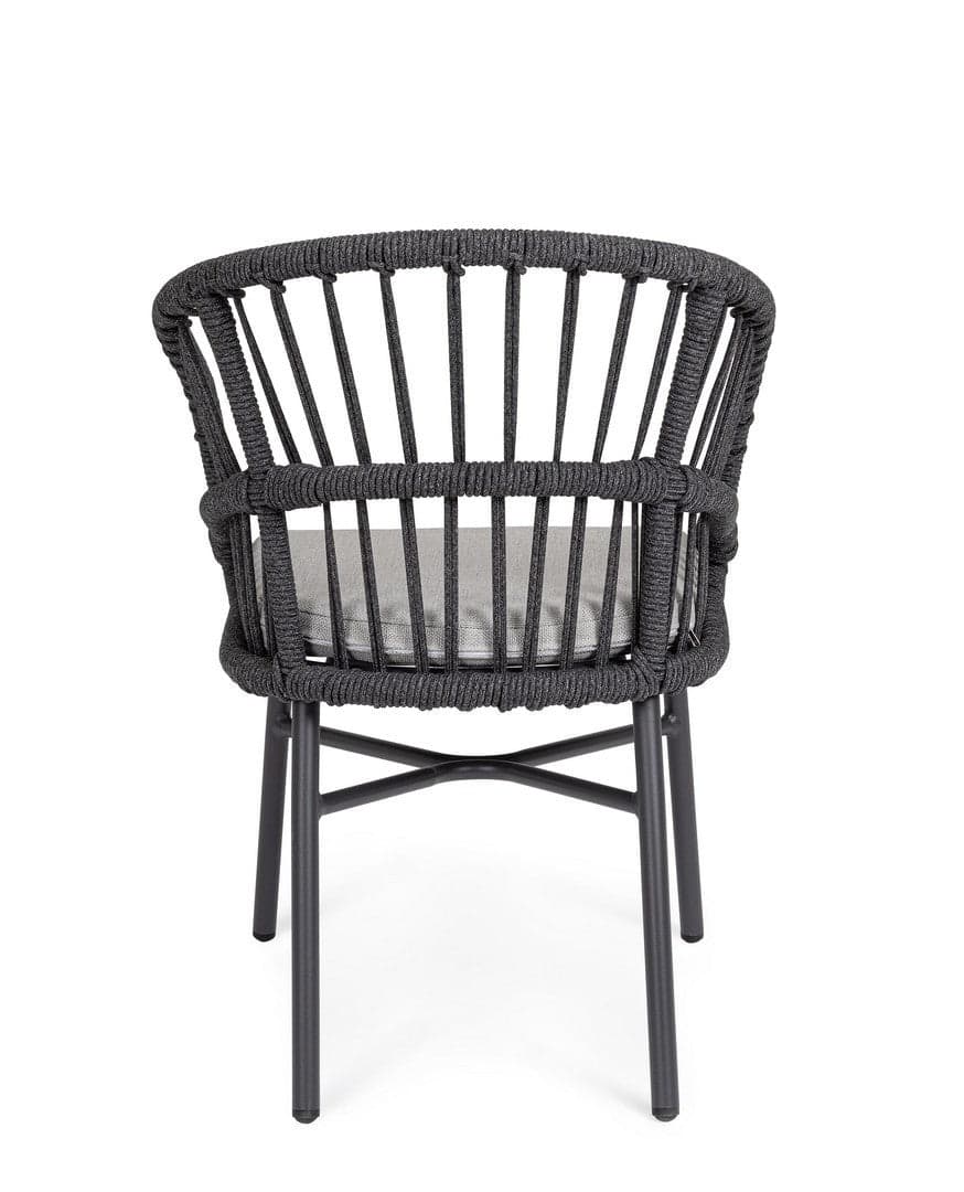 Sedia "Odivelas" struttura in alluminio con cuscino per esterni in Sedie Decor Space - Altamura, commercioVirtuoso.it