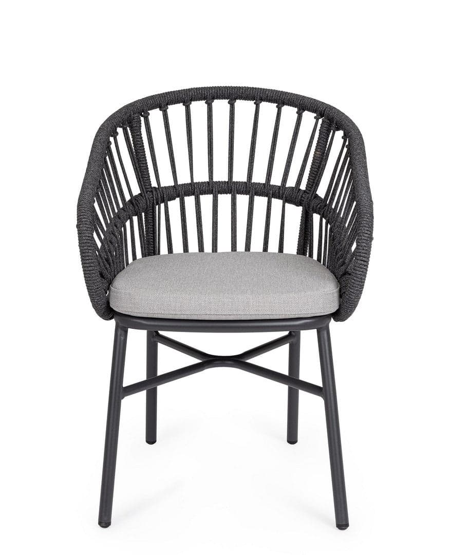 Sedia "Odivelas" struttura in alluminio con cuscino per esterni in Sedie Decor Space - Altamura, commercioVirtuoso.it