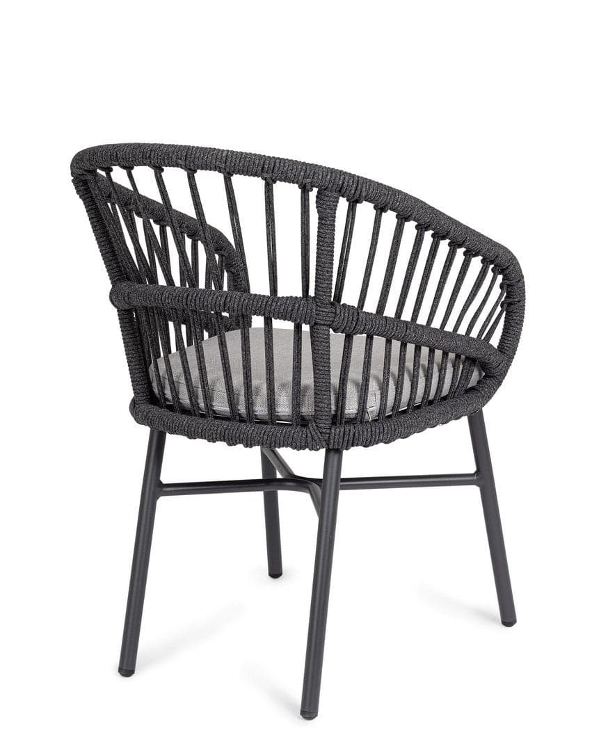 Sedia "Odivelas" struttura in alluminio con cuscino per esterni in Sedie Decor Space - Altamura, commercioVirtuoso.it