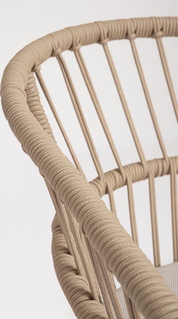 Sedia "Odivelas" struttura in alluminio con cuscino per esterni in Sedie Decor Space - Altamura, commercioVirtuoso.it