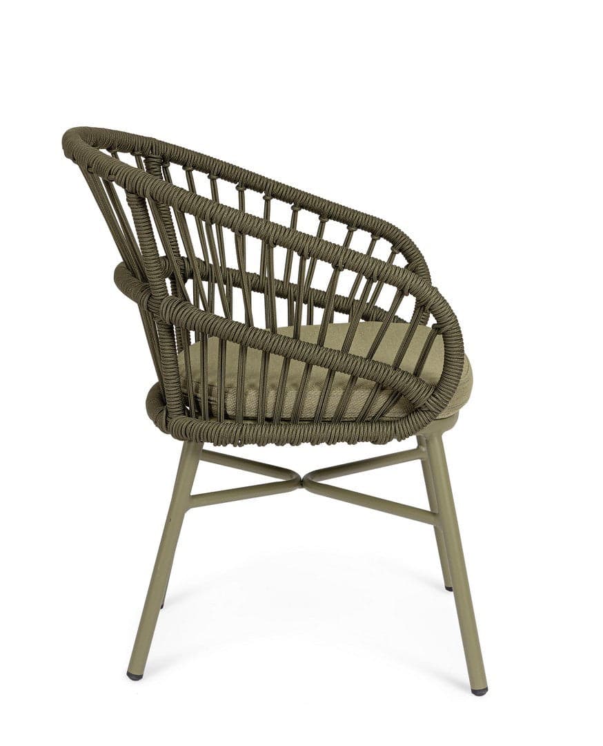 Sedia "Odivelas" struttura in alluminio con cuscino per esterni in Sedie Decor Space - Altamura, commercioVirtuoso.it