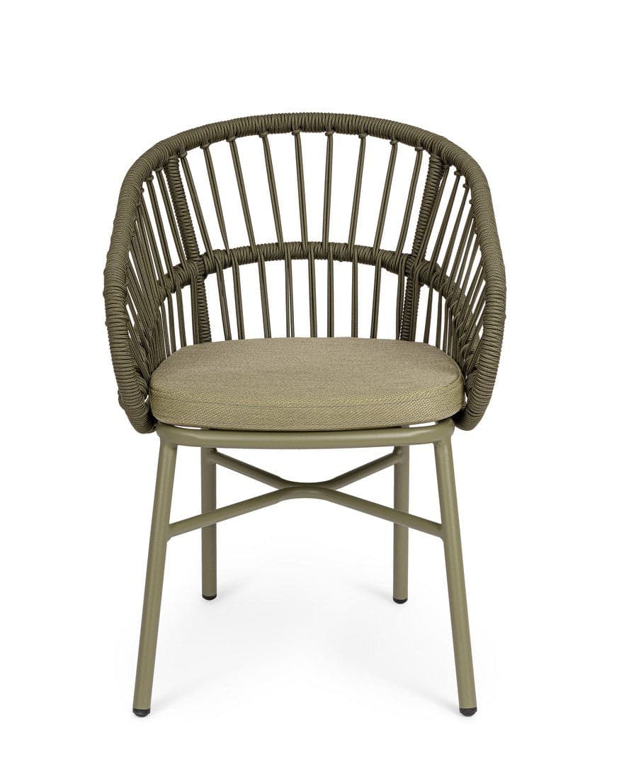 Sedia "Odivelas" struttura in alluminio con cuscino per esterni in Sedie Decor Space - Altamura, commercioVirtuoso.it