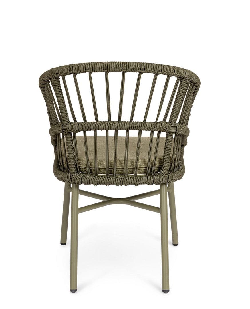 Sedia "Odivelas" struttura in alluminio con cuscino per esterni in Sedie Decor Space - Altamura, commercioVirtuoso.it