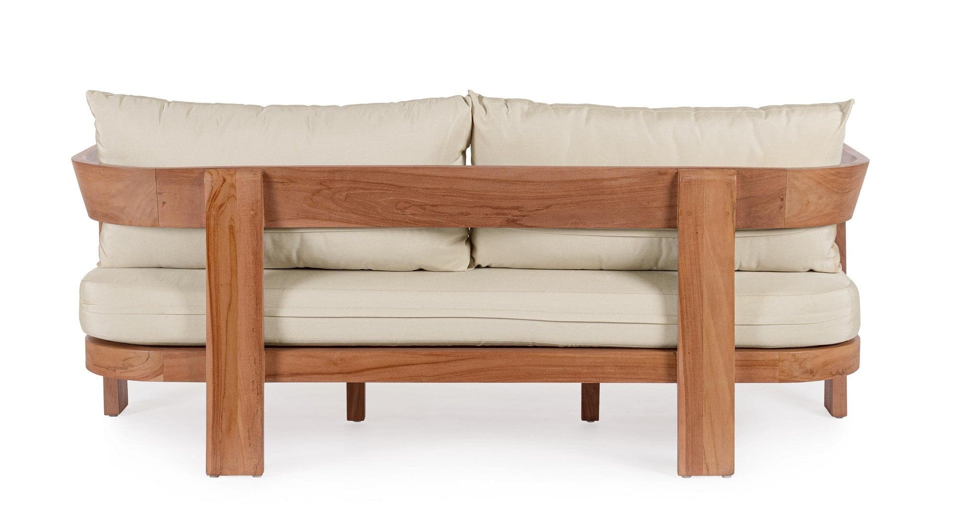 Divano "Evora" struttura in teak con cuscini da giardino e veranda in Set di mobili Decor Space - Altamura, commercioVirtuoso.it