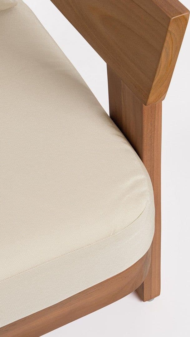 Divano "Evora" struttura in teak con cuscini da giardino e veranda in Set di mobili Decor Space - Altamura, commercioVirtuoso.it