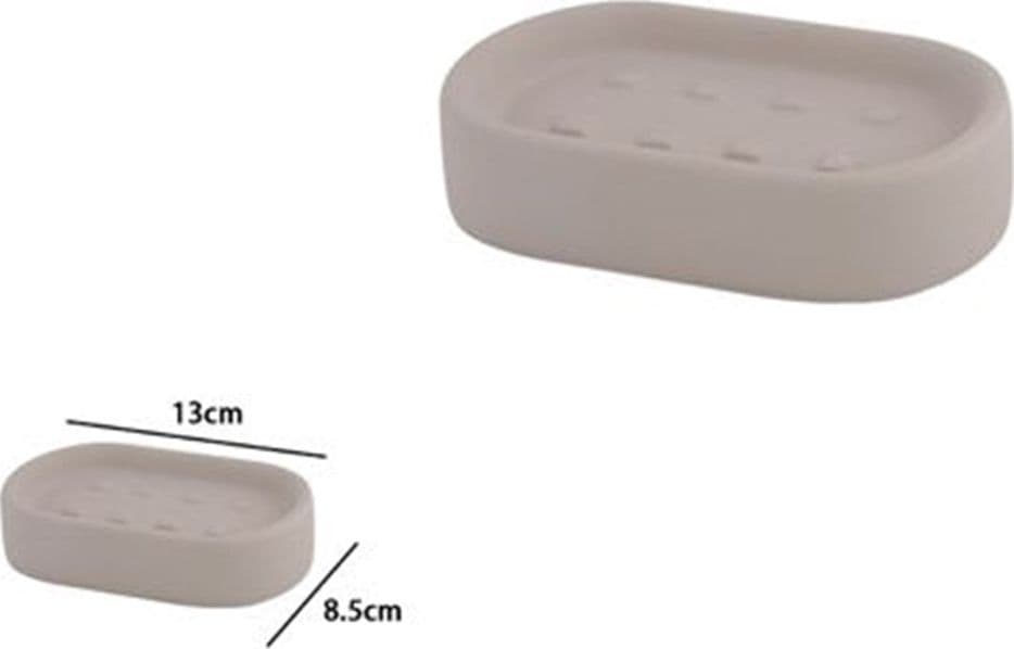 PORTA SAPONE PIATTO SUPPORTO SAPONETTA ACCESSORIO ARREDO PER BAGNO TORTORA 87815 - 2