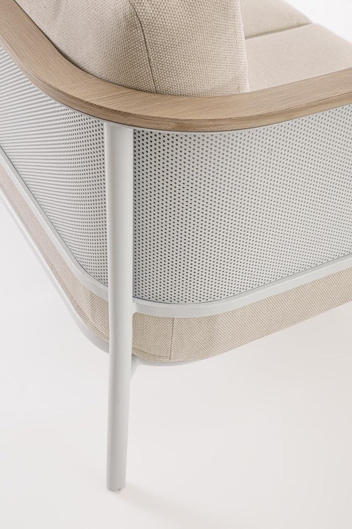 Salotto con poltrone e tavolino "Ulises" struttura in alluminio per veranda e giardino in Set di mobili Decor Space - Altamura, commercioVirtuoso.it