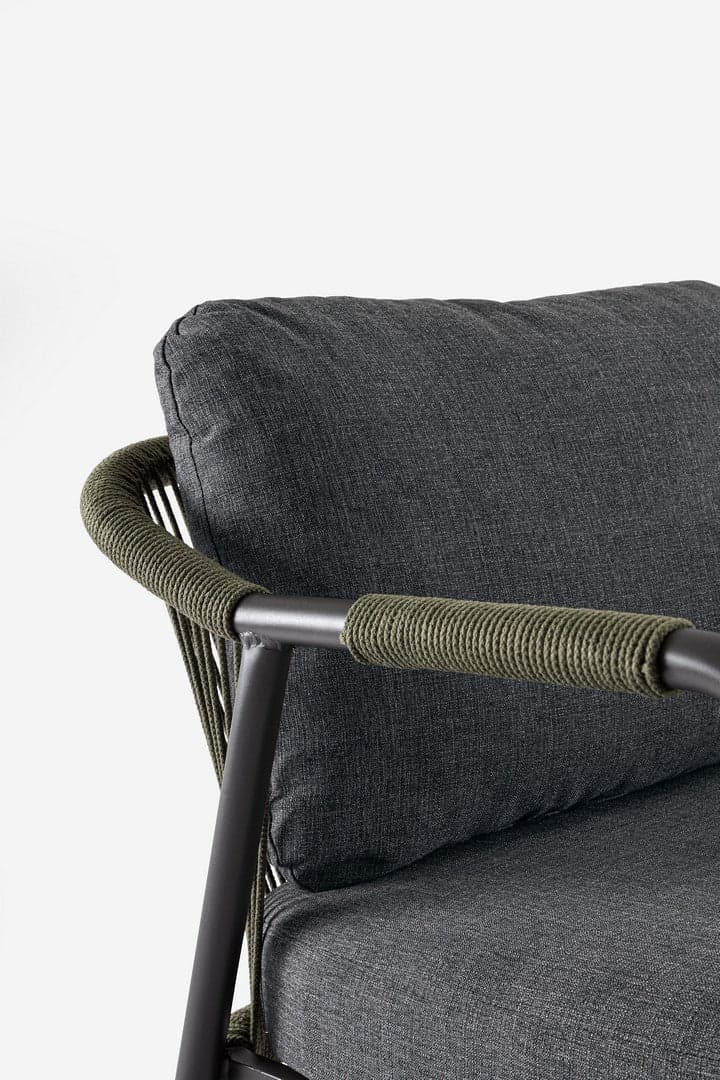 Salotto con poltrone e tavolino "Miravet" struttura in alluminio per veranda e giardino in Set di mobili Decor Space - Altamura, commercioVirtuoso.it