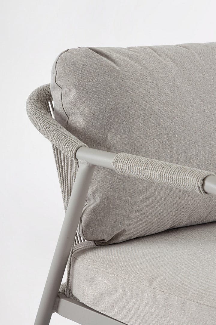 Salotto con poltrone e tavolino "Miravet" struttura in alluminio per veranda e giardino in Set di mobili Decor Space - Altamura, commercioVirtuoso.it