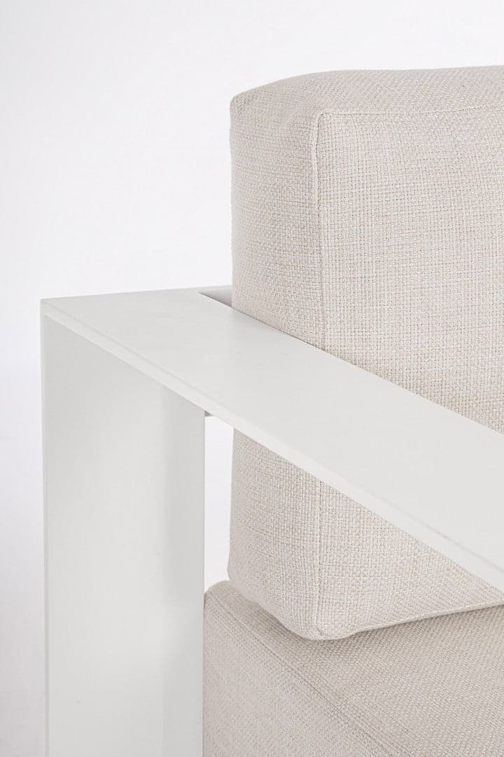 Salotto con poltrone e tavolino "Moses" struttura in alluminio per veranda e giardino in Set di mobili Decor Space - Altamura, commercioVirtuoso.it