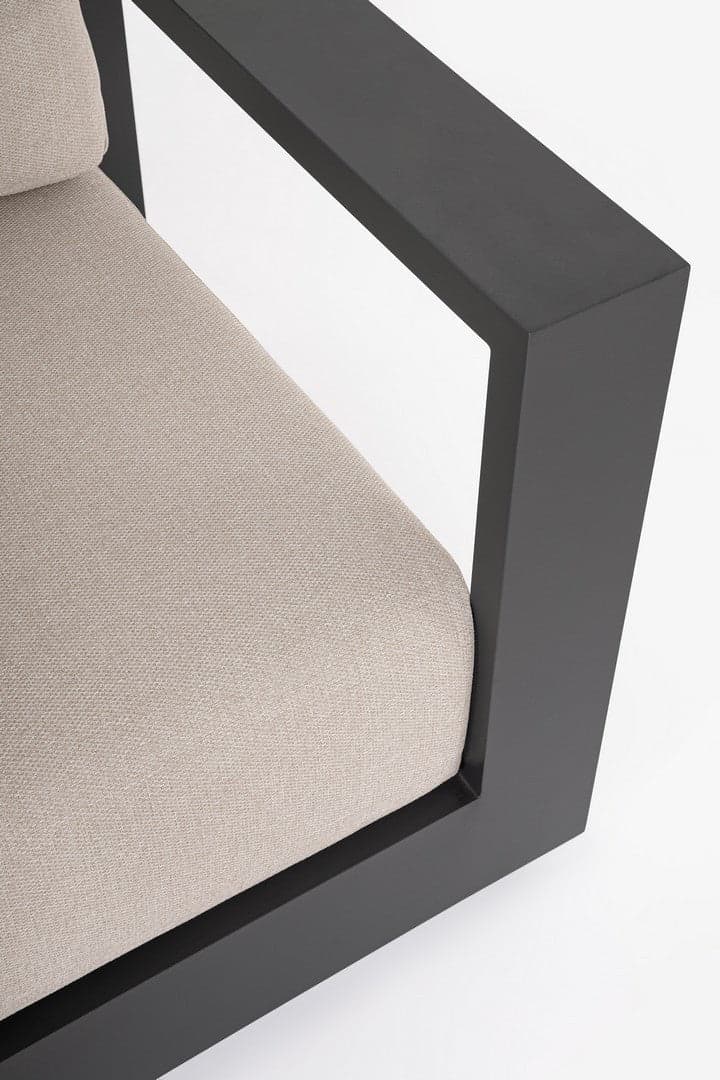 Salotto con poltrone e tavolino "Moses" struttura in alluminio per veranda e giardino in Set di mobili Decor Space - Altamura, commercioVirtuoso.it