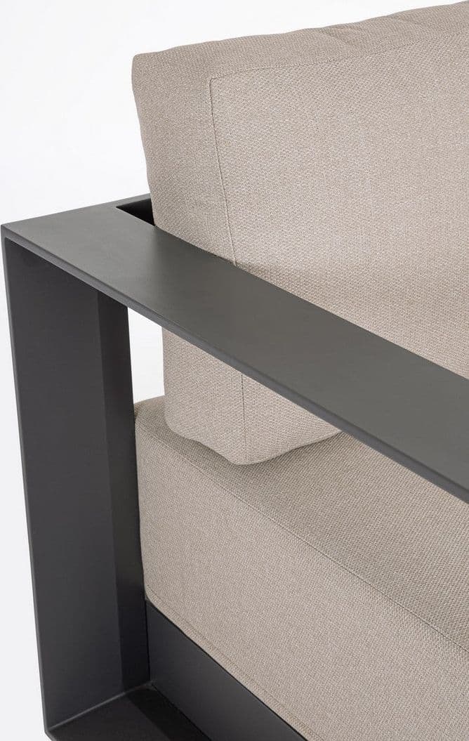 Salotto con poltrone e tavolino "Moses" struttura in alluminio per veranda e giardino in Set di mobili Decor Space - Altamura, commercioVirtuoso.it