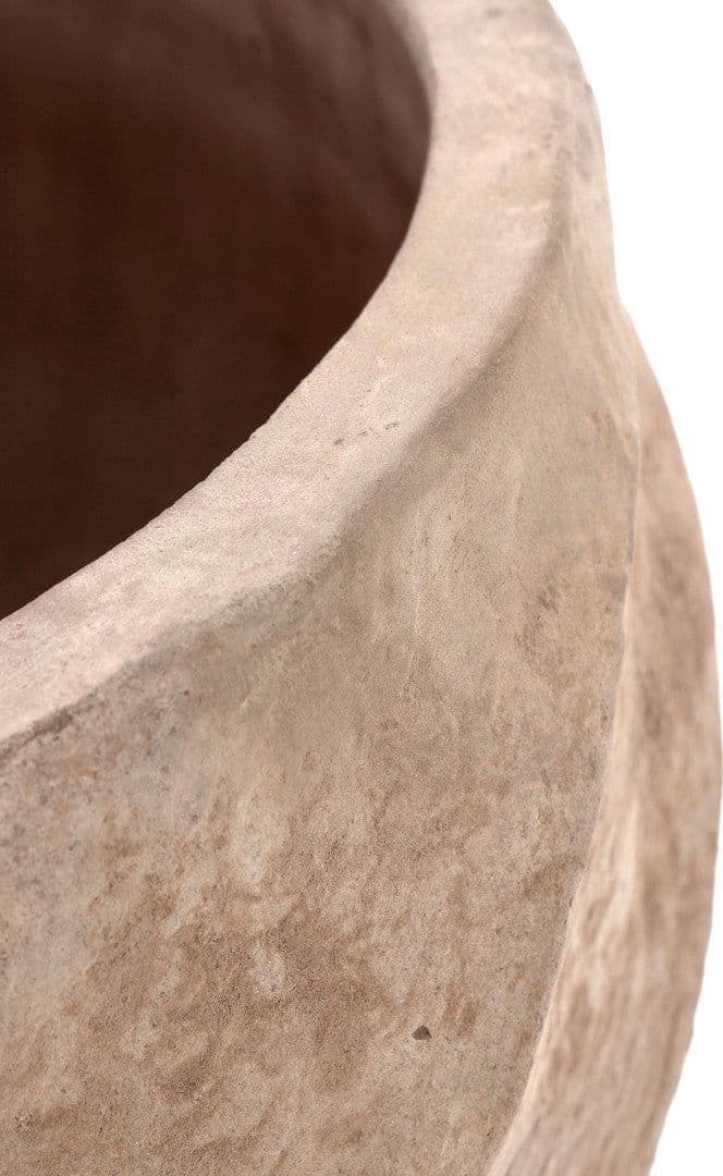 Vasi "Teide" basso in Terracotta Brunita per uso interno ed esterno set da 2 in Vasi tradizionali Decor Space - Altamura, commercioVirtuoso.it