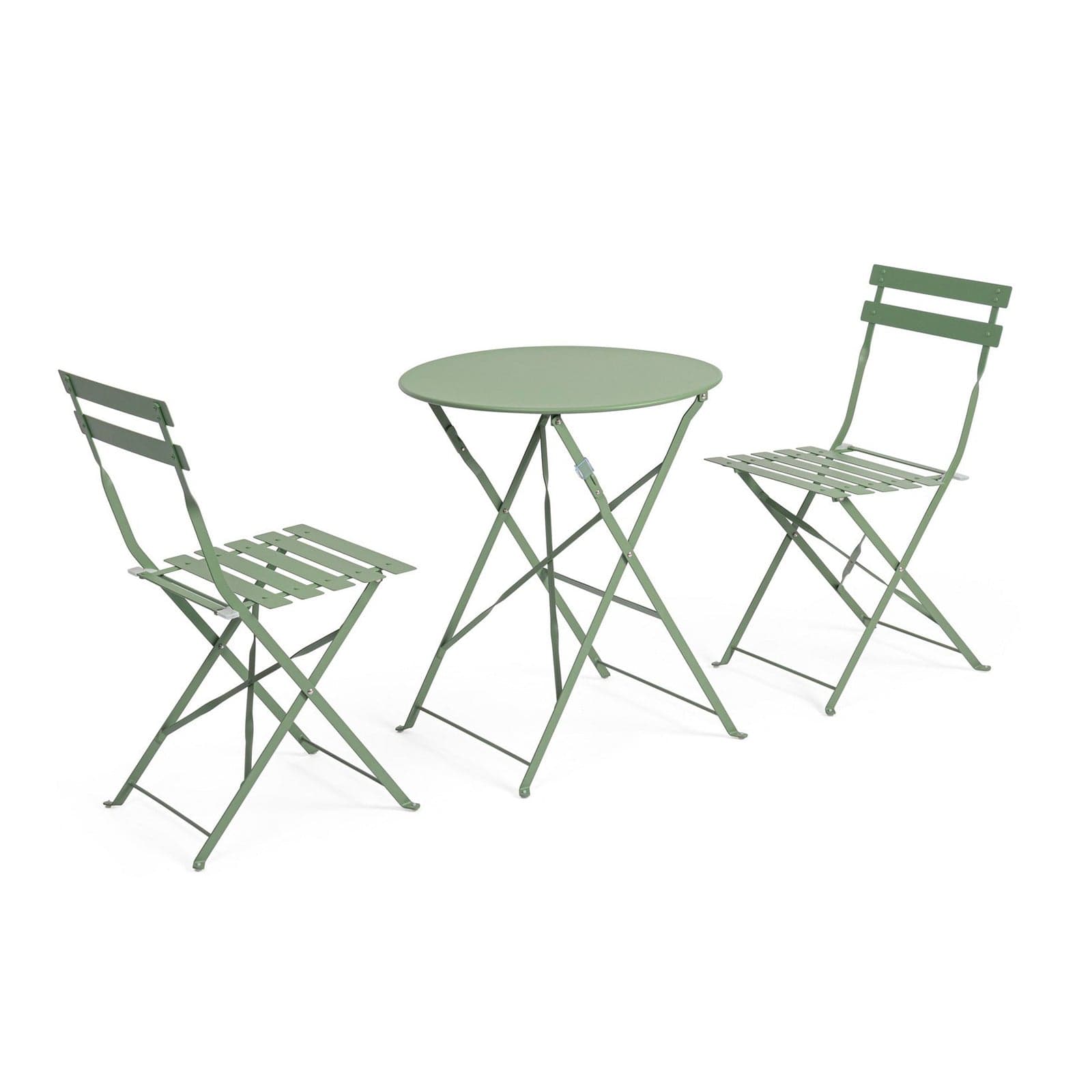 Set tavolo con 2 sedie "Austin" in acciaio verniciato a polvere per esterni - 25