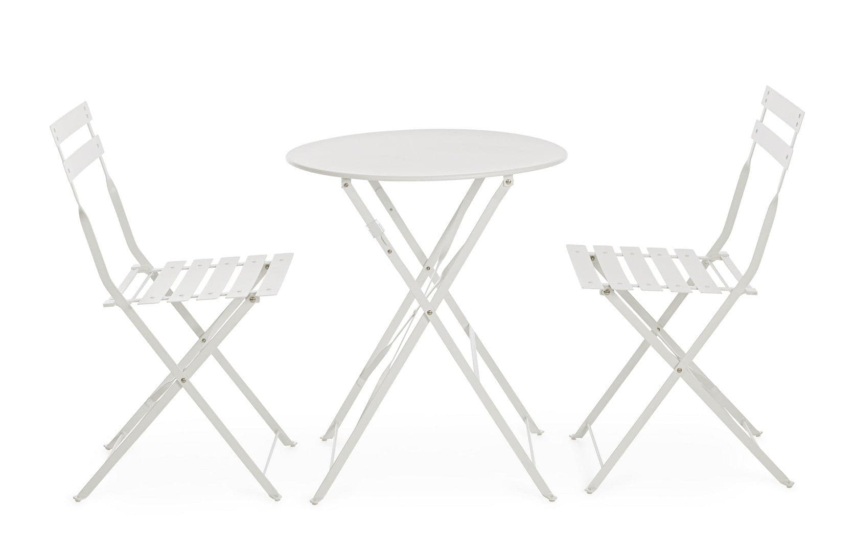 Set tavolo con 2 sedie "Austin" in acciaio verniciato a polvere per esterni in Tavoli da sala da pranzo Decor Space - Altamura, commercioVirtuoso.it