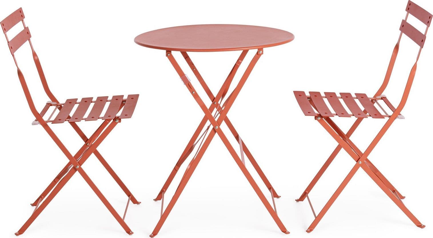 Set tavolo con 2 sedie "Austin" in acciaio verniciato a polvere per esterni in Tavoli da sala da pranzo Decor Space - Altamura, commercioVirtuoso.it