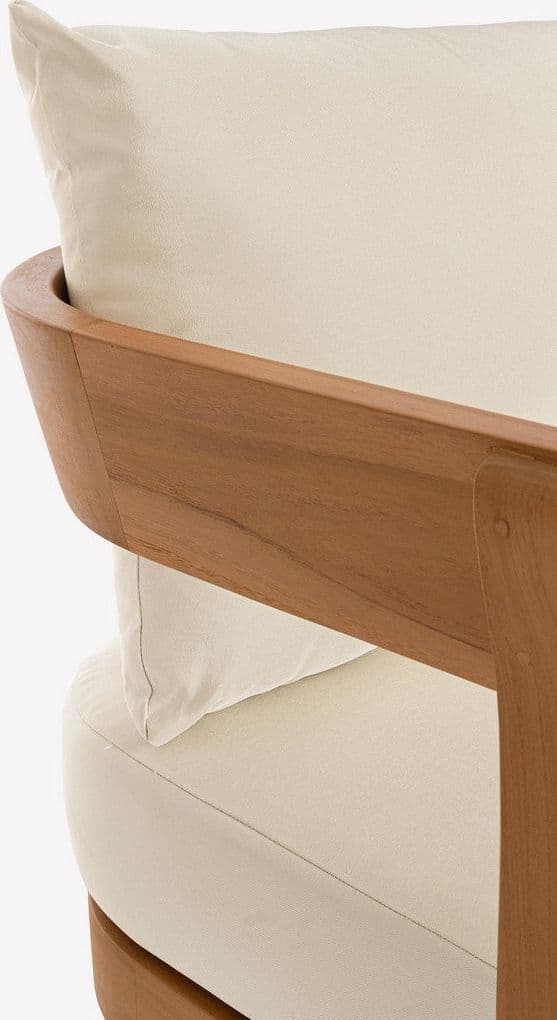 Poltrona "Evora" struttura in teak con cuscini da giardino e veranda in Sedie per tavolo da giardino Decor Space - Altamura, commercioVirtuoso.it